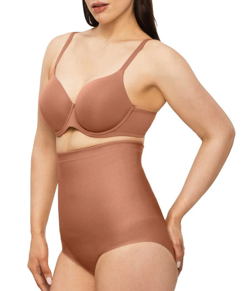 Nancy Ganz X-Factor High Waisted Brief - Cocoa - Image 3