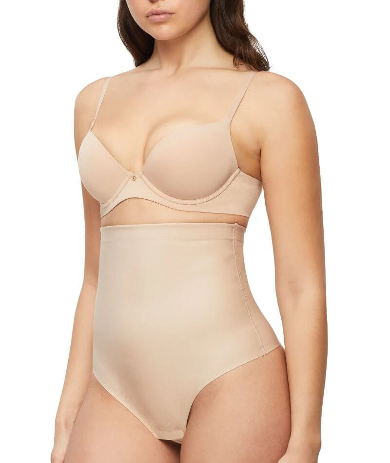 Nancy Ganz X-Factor High Waisted Thong - Warm Taupe - Image 3