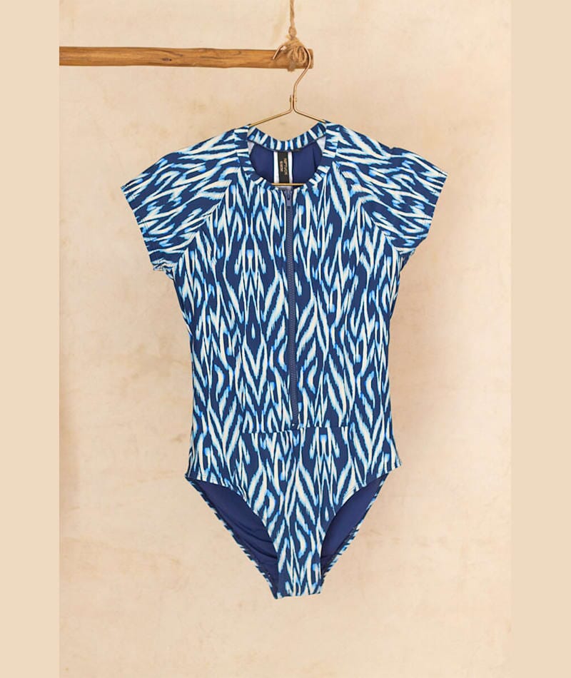 Nip Tuck Odisha Una Sun Safe Full Zip C-DD Cup One Piece Swimsuit - Navy - Image 5