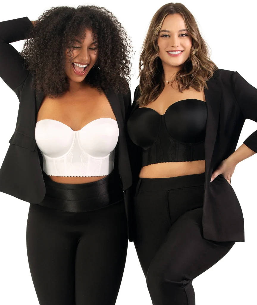 Parfait Elissa Seamless Underwire Padded Longline Strapless Bra - Black - Image 7