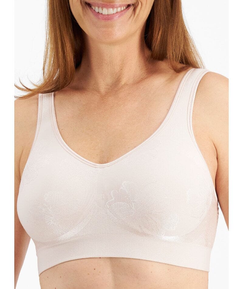 Playtex Comfort Flex Fit Contour Floral Wire-free Bra 2-Pack - Sandshell/Lavender Floral - Image 2