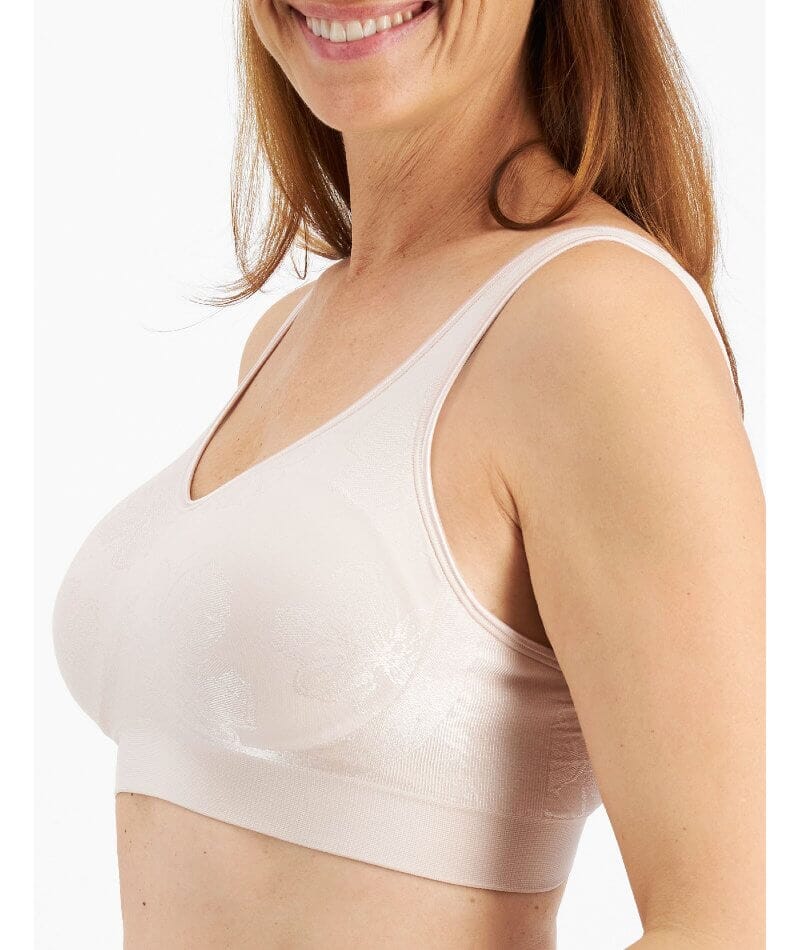 Playtex Comfort Flex Fit Contour Floral Wire-free Bra 2-Pack - Sandshell/Lavender Floral - Image 4
