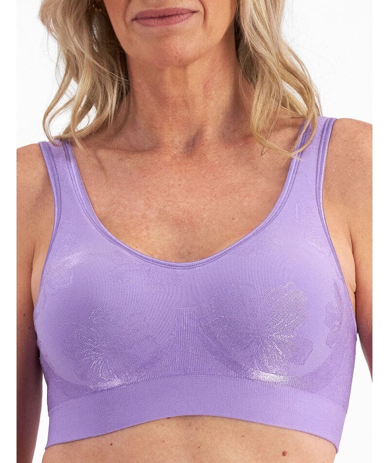 Playtex Comfort Flex Fit Contour Floral Wire-free Bra 2-Pack - Sandshell/Lavender Floral - Image 6
