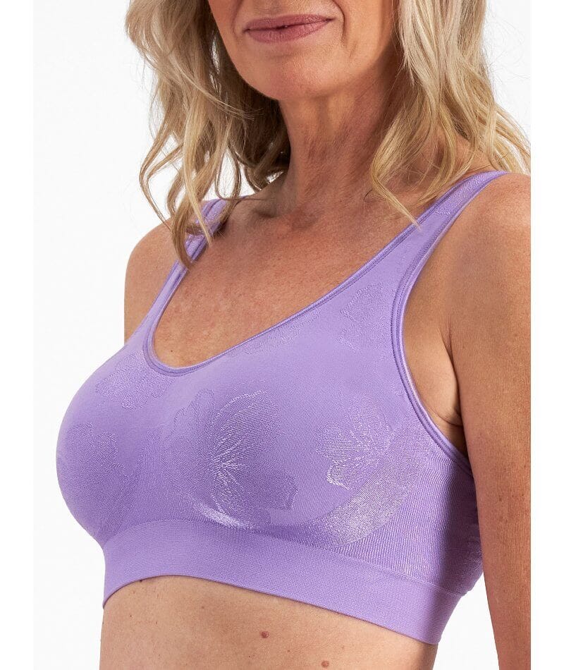 Playtex Comfort Flex Fit Contour Floral Wire-free Bra 2-Pack - Sandshell/Lavender Floral - Image 7