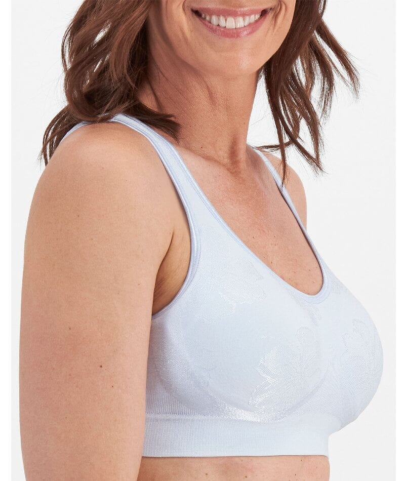 Playtex Comfort Revolution Contour Wire-free Bra - Blue Floral - Image 3