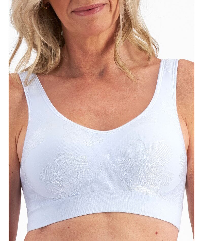 Playtex Comfort Revolution Contour Wire-free Bra - Blue Floral - Image 4