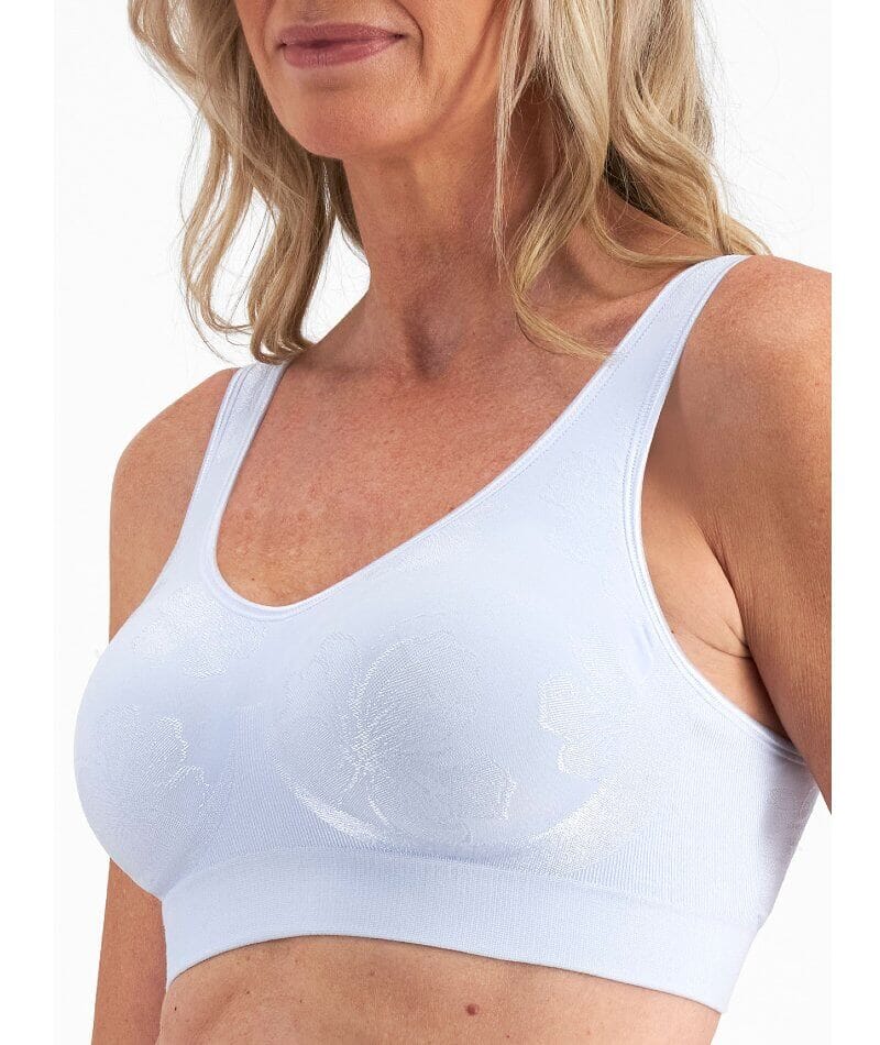 Playtex Comfort Revolution Contour Wire-free Bra - Blue Floral - Image 6