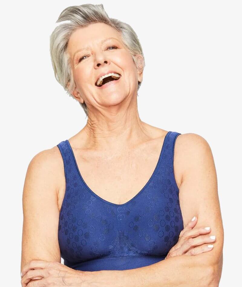 Playtex Comfort Revolution Contour Dot Wire-free Bra - In The Navy
