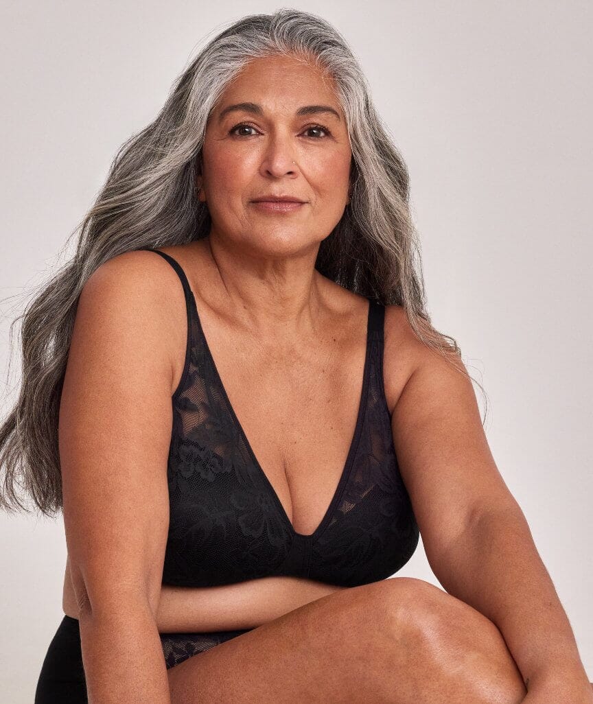 Playtex Ultralight Lace Wire-free Bra - Black - Image 5