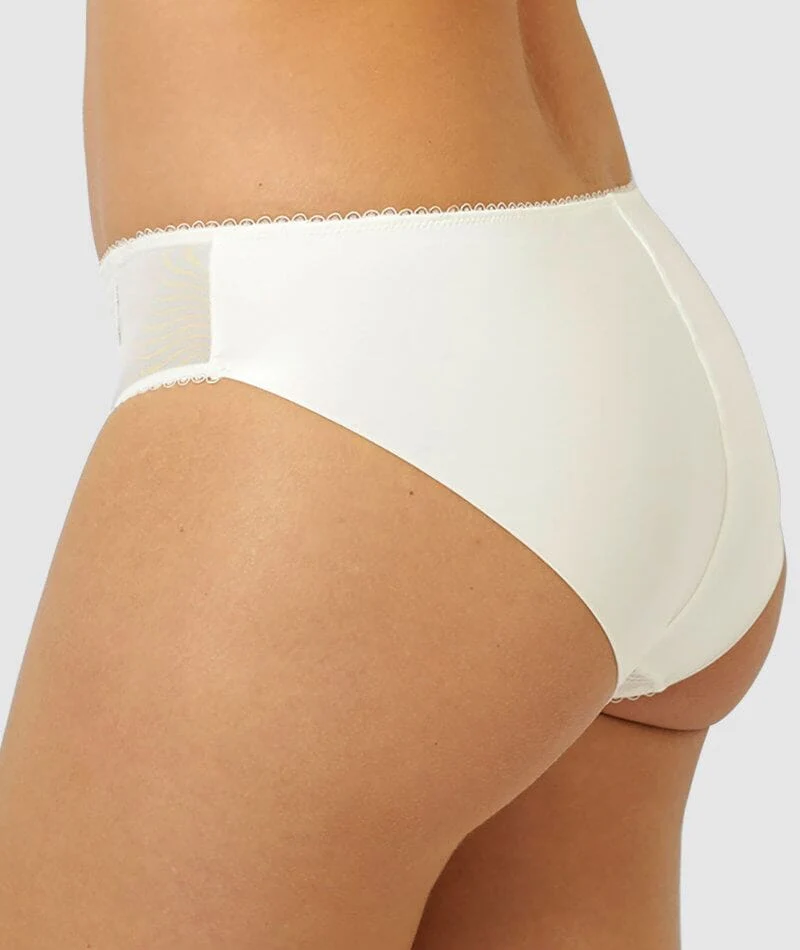 Sans Complexe Ariane Classic Lace & Microfiber Brief - Ivory - Image 3