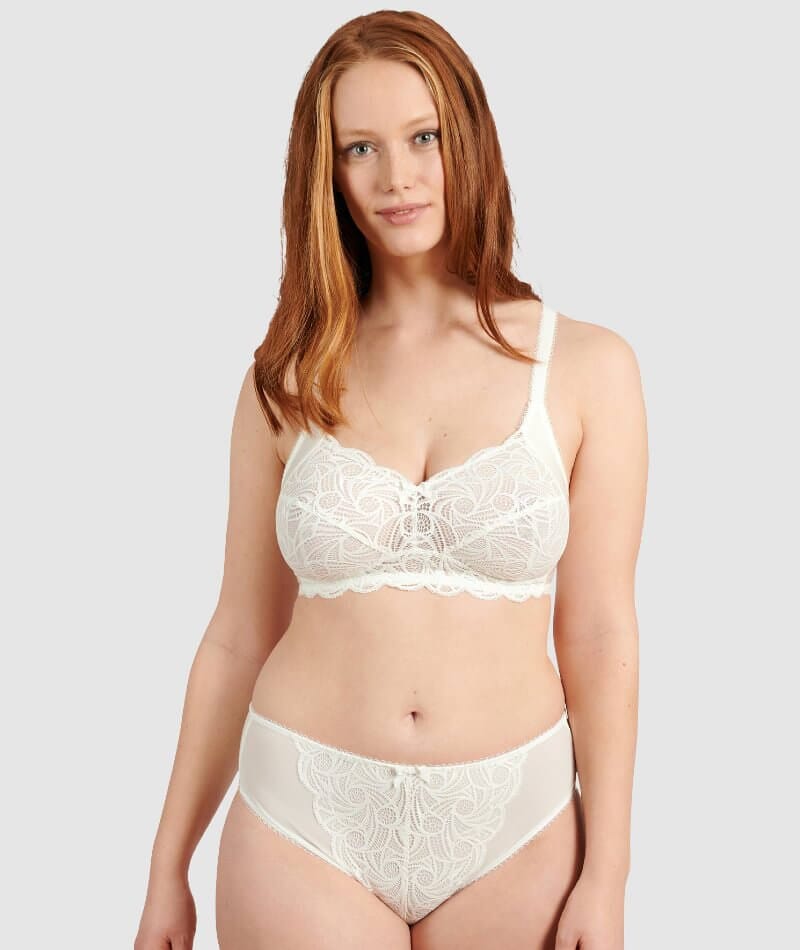 Sans Complexe Ariane Classic Lace & Microfiber Brief - Ivory - Image 4