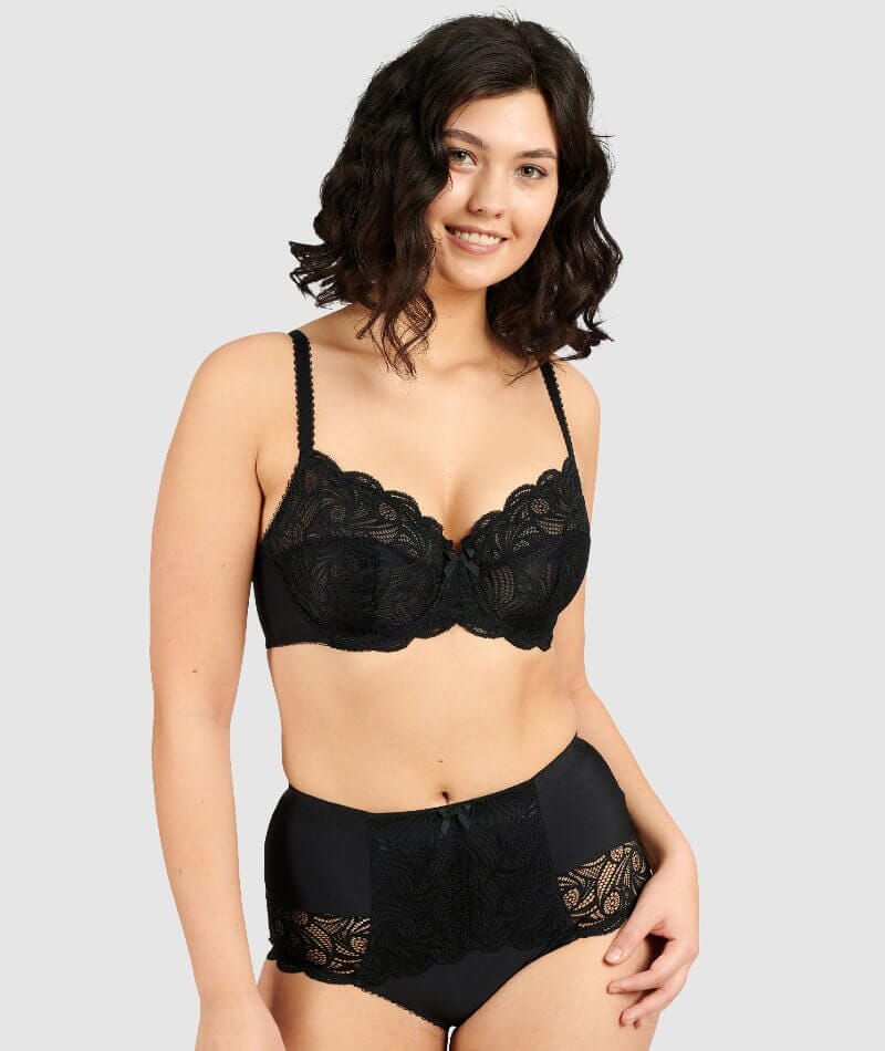 Sans Complexe Ariane Full Cup Underwired Lace  Bra - Black - Image 3