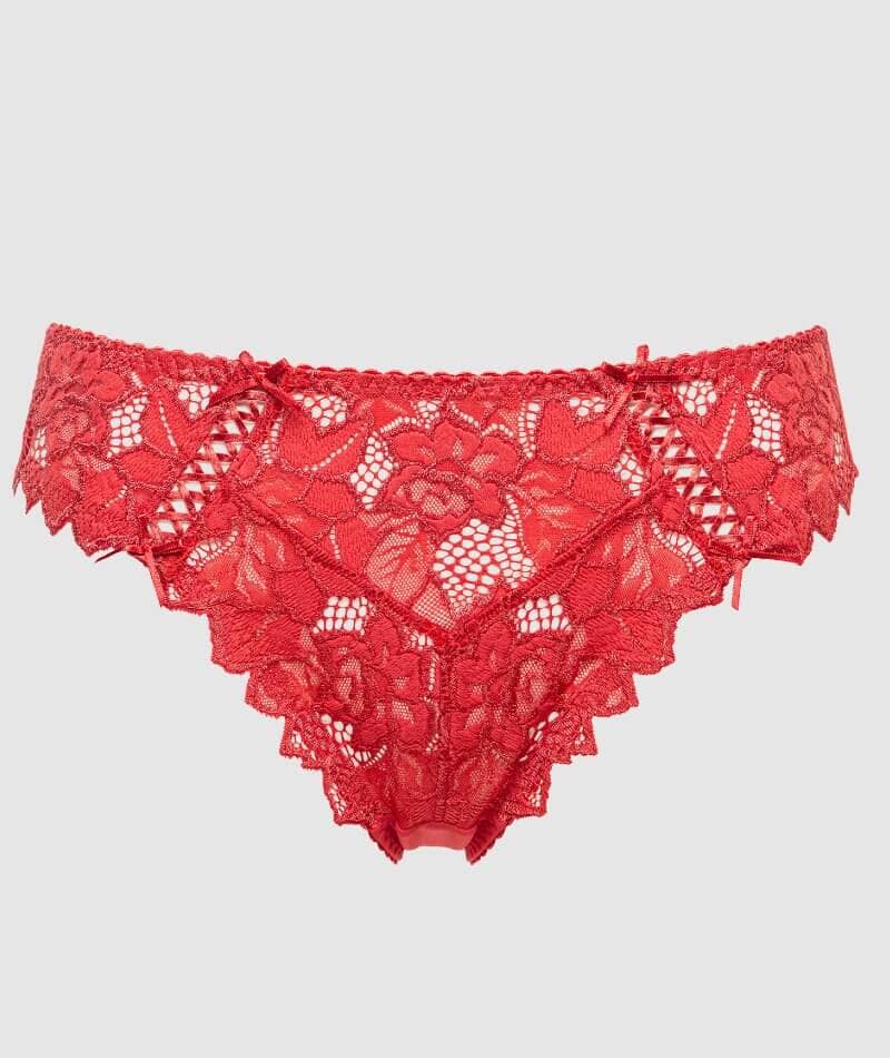 Sans Complexe Arum Microfiber and Lace Hipster Brief - Jester Red - Image 5