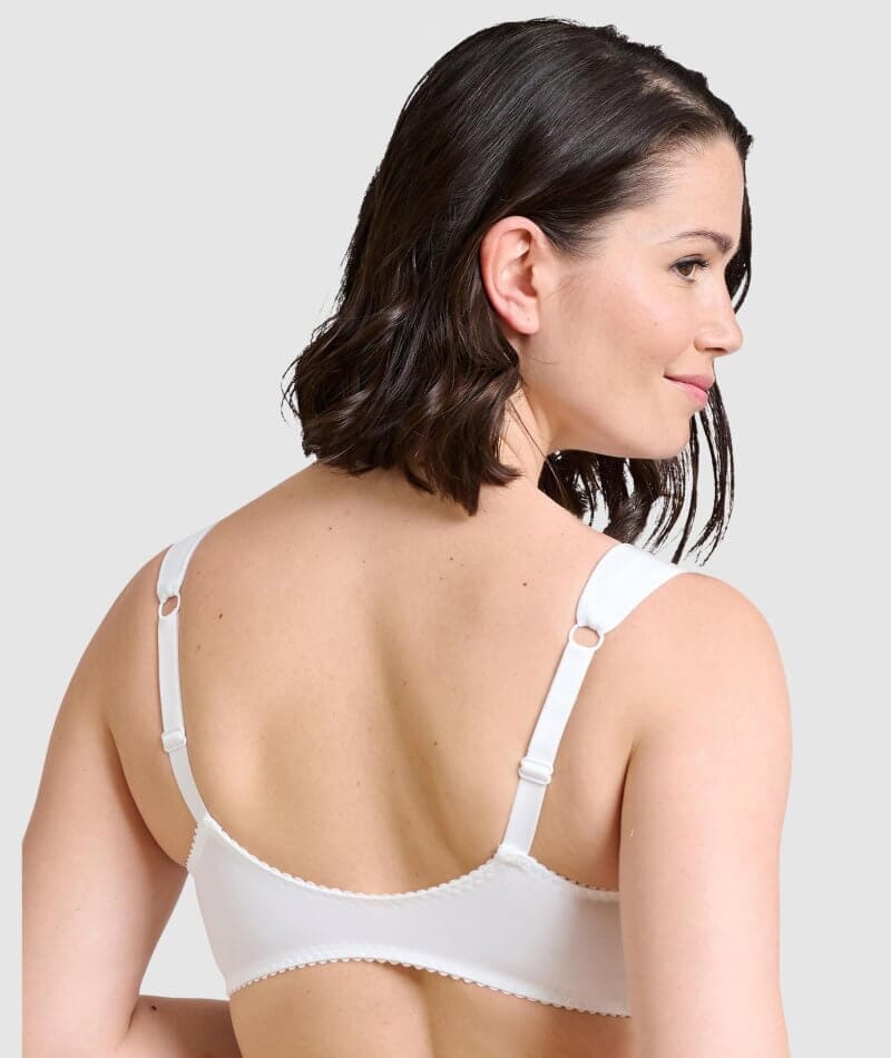 Sans Complexe Clara Front Closure Wire-free Lace Bra - White - Image 2