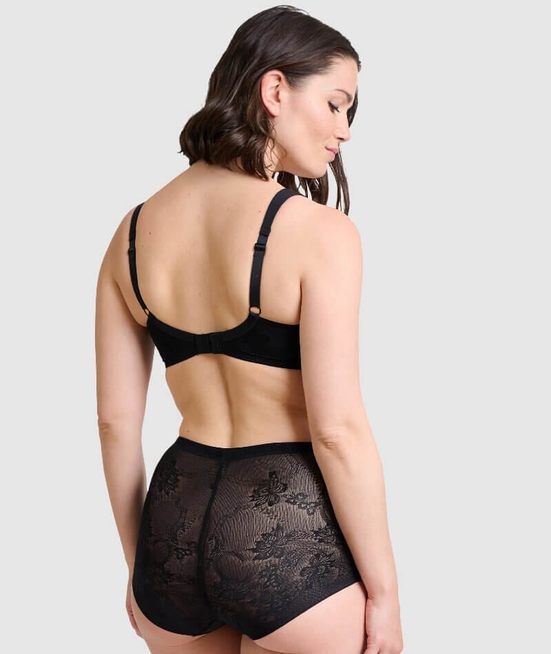Sans Complexe Perfect Shape Wide Strap Underwired Minimiser Bra - Black - Image 4
