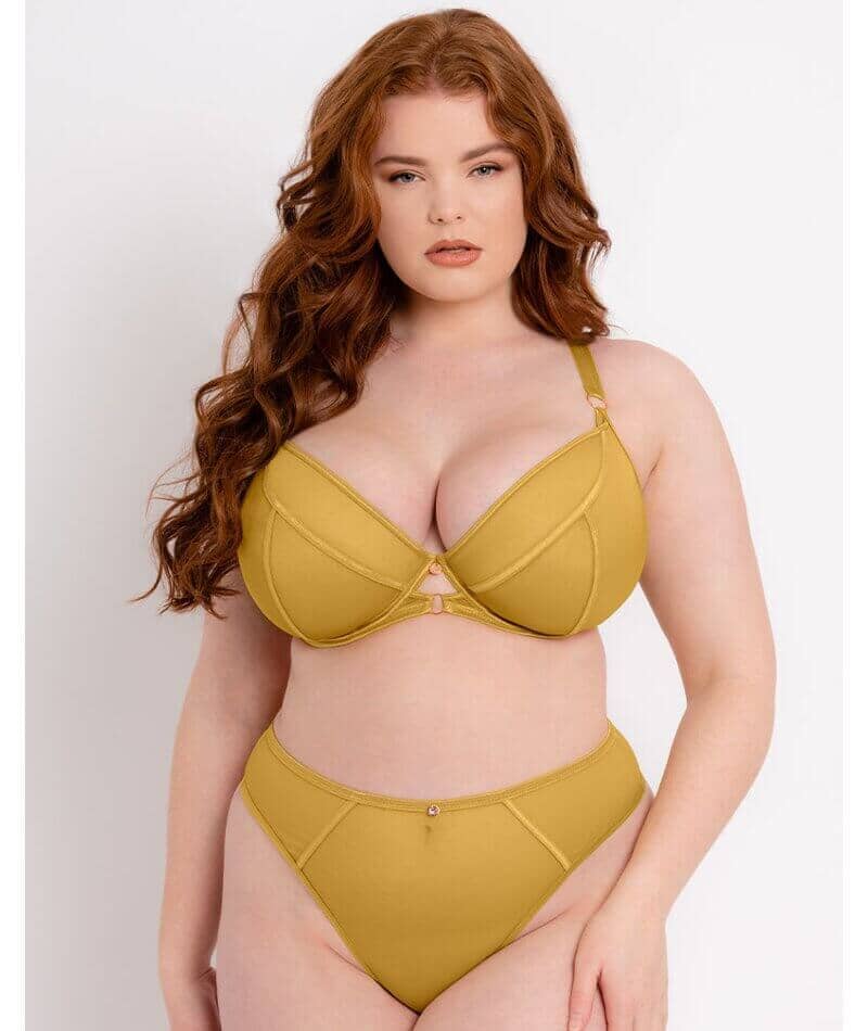 Scantilly Exposed High Waist Thong - Ochre Yellow - Image 3
