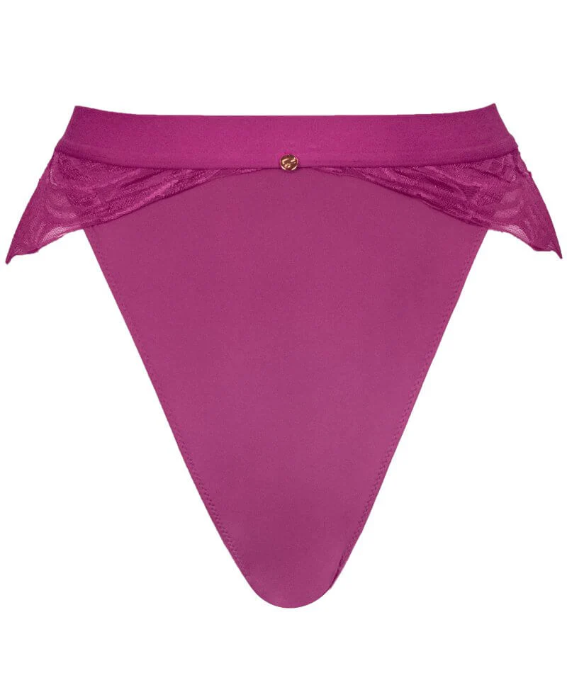 Scantilly Indulgence High Waist Brief - Orchid/Latte - Image 11