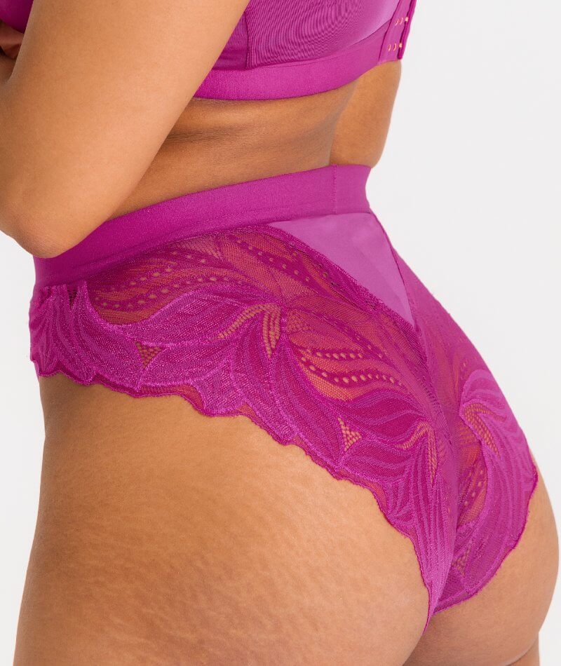 Scantilly Indulgence High Waist Brief - Orchid/Latte - Image 5