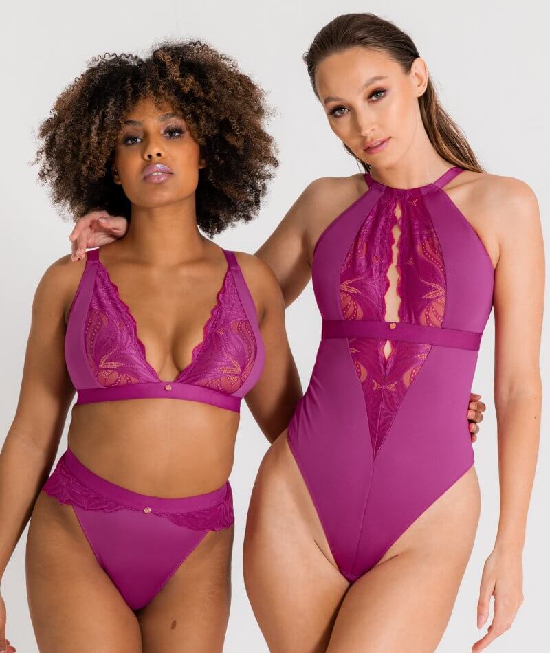 Scantilly Indulgence High Waist Brief - Orchid/Latte - Image 7