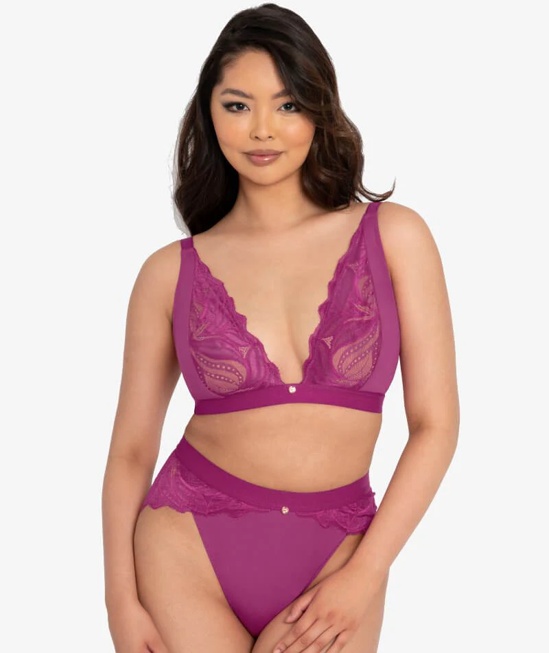 Scantilly Indulgence High Waist Brief - Orchid/Latte - Image 9