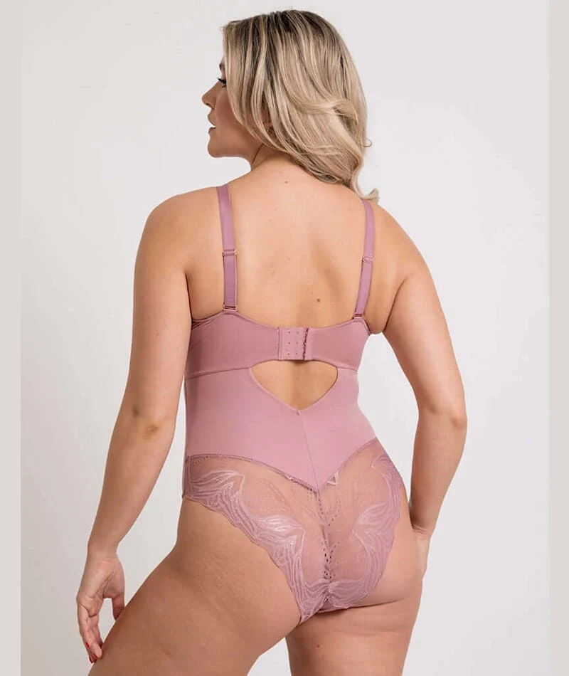 Scantilly Indulgence Stretch Lace Bodysuit - Dusty Rose - Image 2