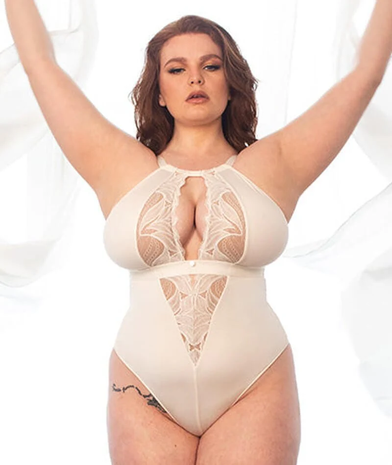 Scantilly Indulgence Stretch Lace Bodysuit - Ivory - Image 4