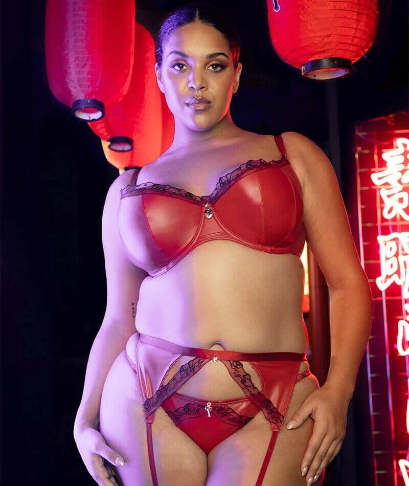 Scantilly Key to My Heart Padded Half Cup Bra - Rouge - Image 11