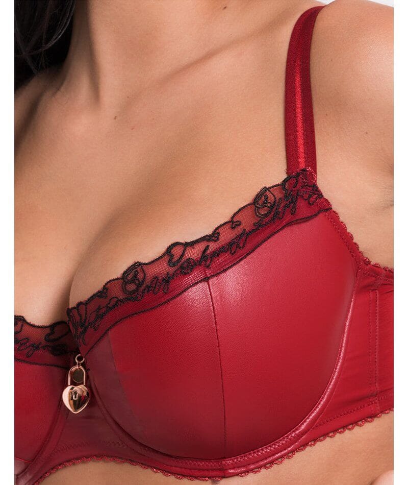 Scantilly Key to My Heart Padded Half Cup Bra - Rouge - Image 12