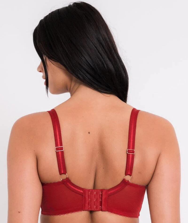 Scantilly Key to My Heart Padded Half Cup Bra - Rouge - Image 2