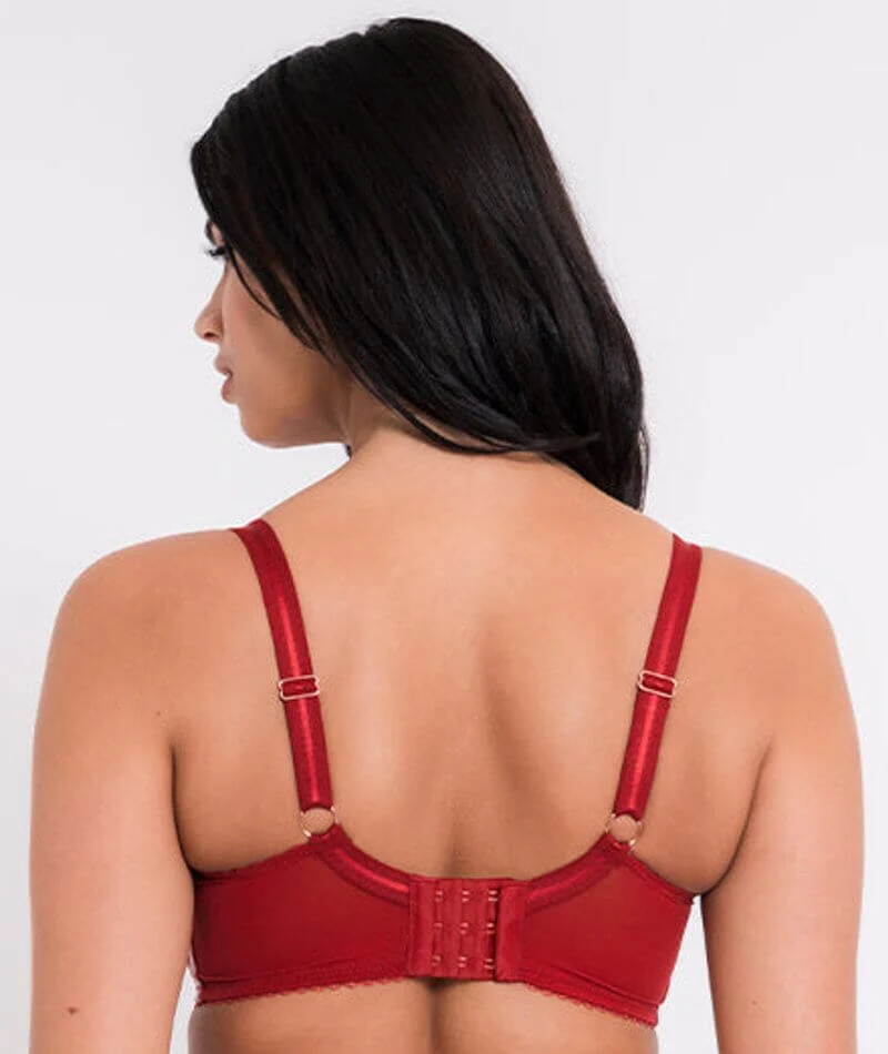 Scantilly Key to My Heart Padded Half Cup Bra - Rouge - Image 4