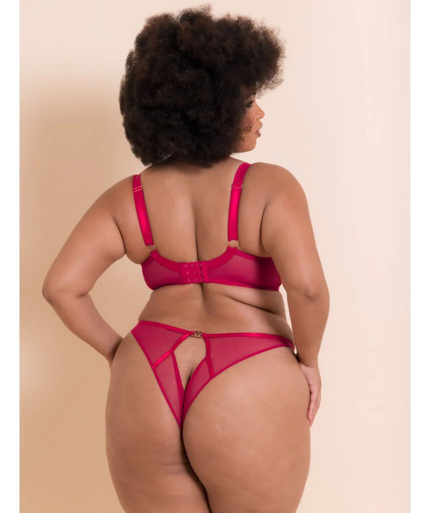 Scantilly Loved Up Brazilian Brief- Crimson - Image 4