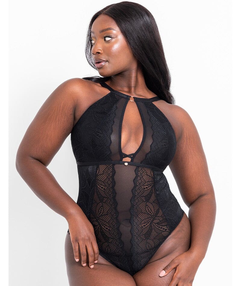 Scantilly Opulence Stretch Lace Bodysuit - Black