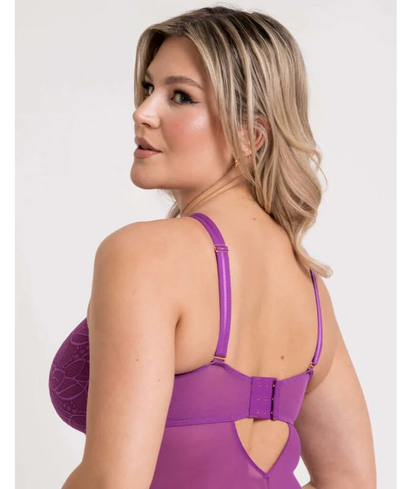 Scantilly Opulence Stretch Lace Bodysuit - Mystic Purple - Image 4
