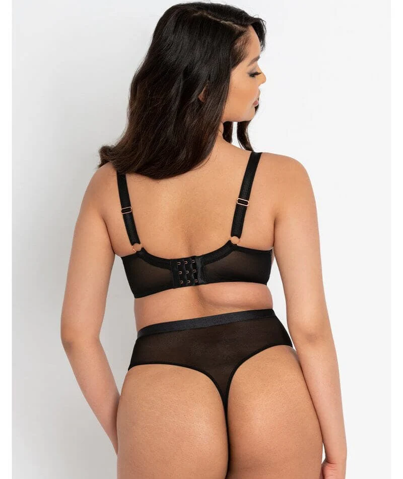 Scantilly Lovers Knot Balcony Bra - Black/Latte Beige - Image 4