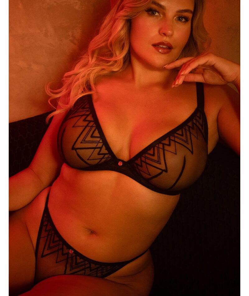 Scantilly Voltage Deep Plunge Bra - Black - Image 7