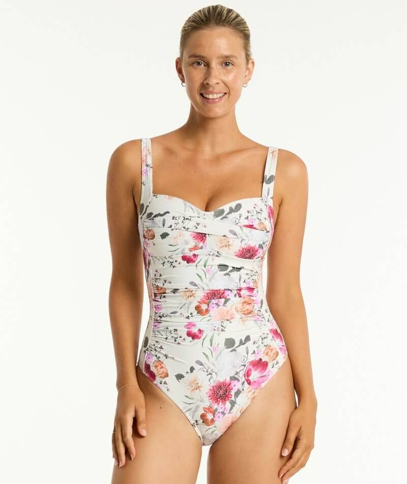 Sea Level Belle Twist Front A-DD Cup One Piece Swimsuit - Coconut