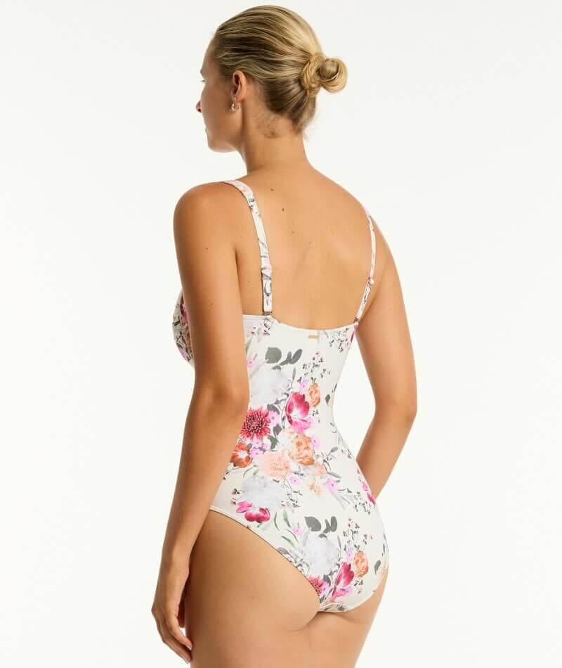 Sea Level Belle Twist Front A-DD Cup One Piece Swimsuit - Coconut - Image 2