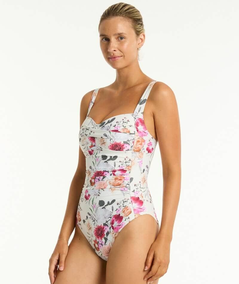 Sea Level Belle Twist Front A-DD Cup One Piece Swimsuit - Coconut - Image 3