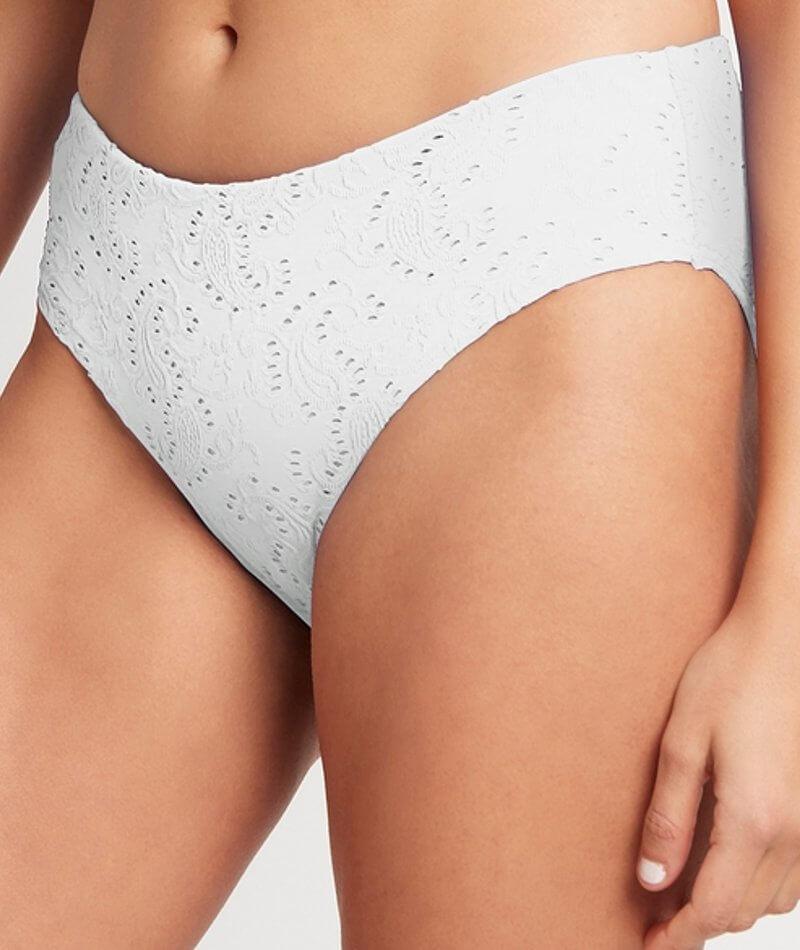 Sea Level Chantilly Mid Bikini Brief - White - Image 3