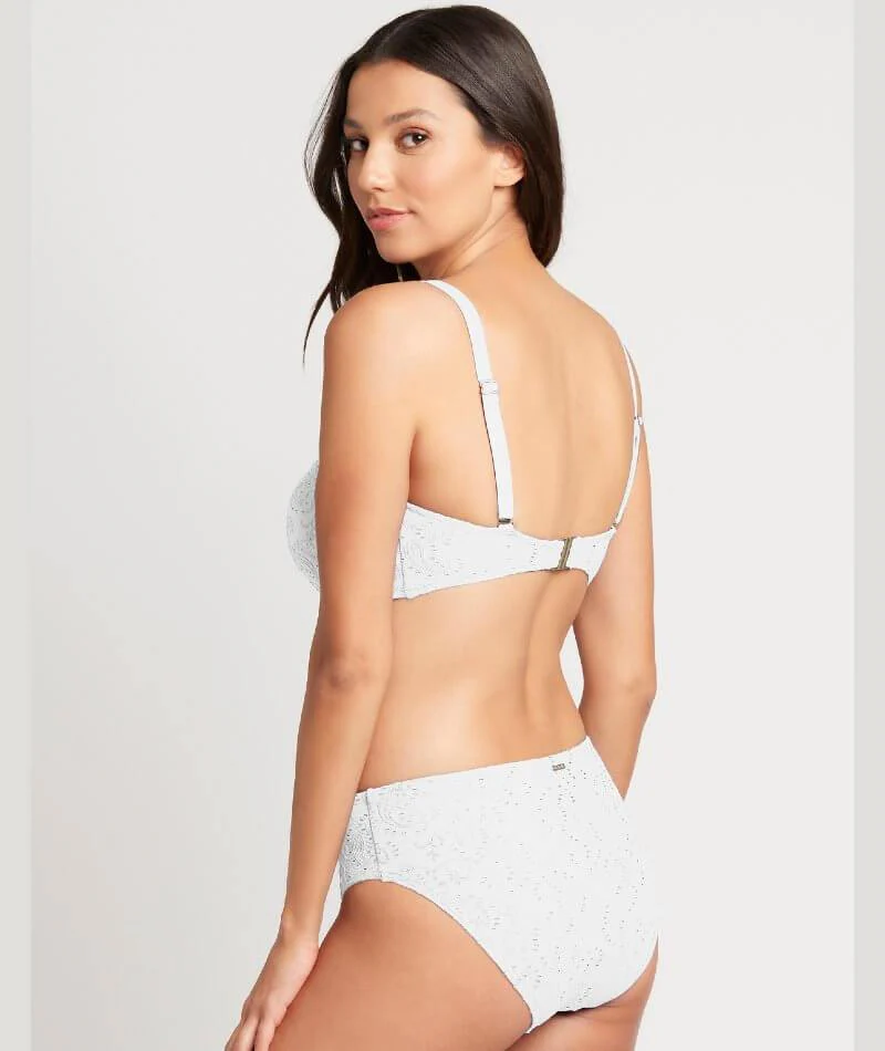 Sea Level Chantilly Mid Bikini Brief - White - Image 5