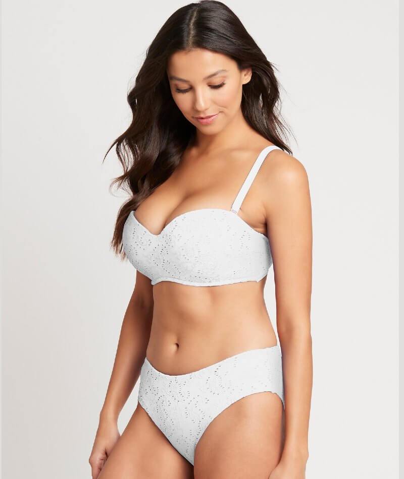 Sea Level Chantilly Mid Bikini Brief - White - Image 6