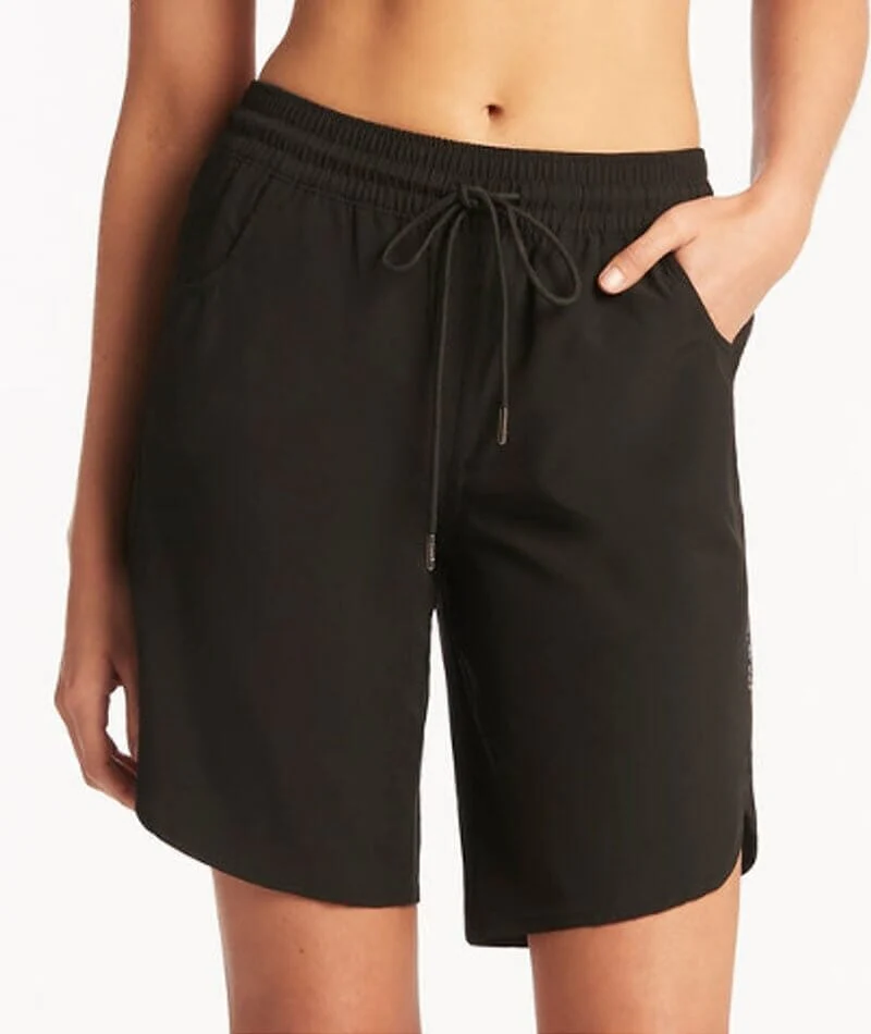 Sea Level Eco Essentials 7" Swim Boardshort- Black - Image 4