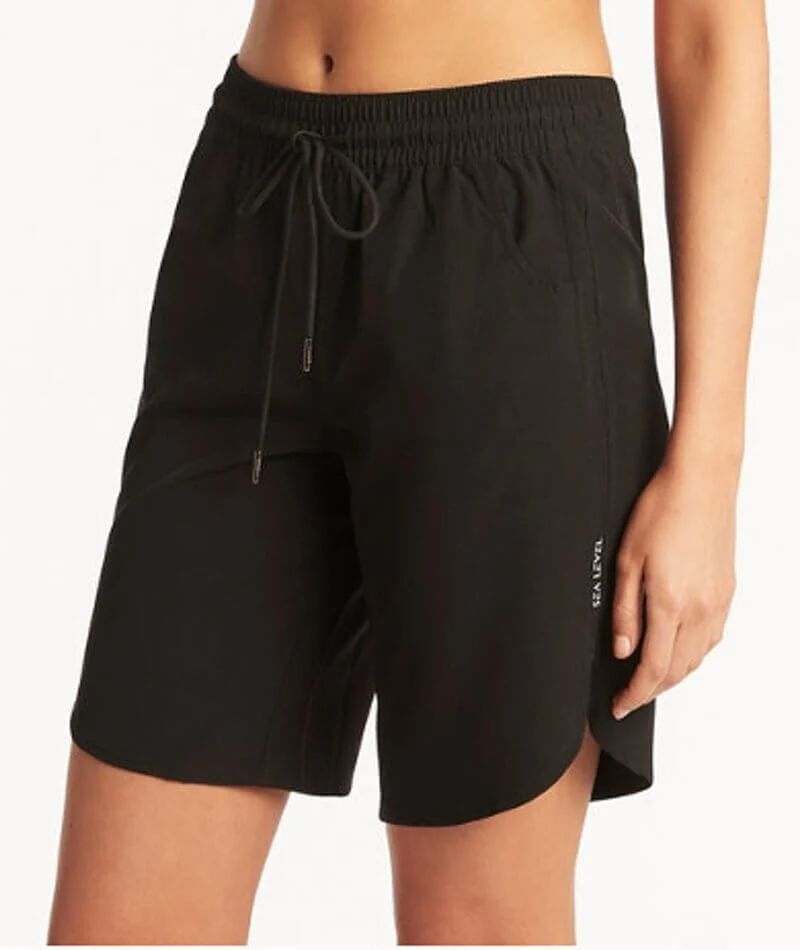 Sea Level Eco Essentials 7" Swim Boardshort- Black - Image 6