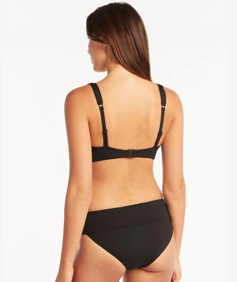 Sea Level Eco Essentials C-D Cup Underwire Bikini Top - Black - Image 5