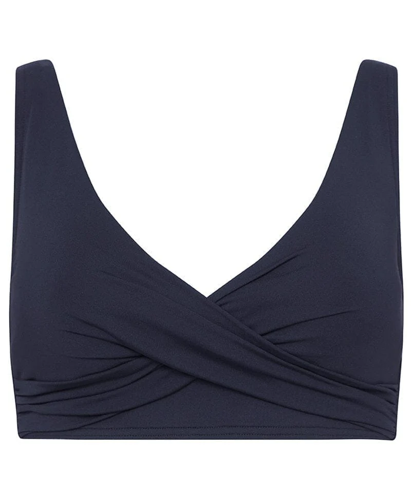 Sea Level Eco Essentials Cross Front A-DD Cup Bikini Top - Night Sky - Image 5