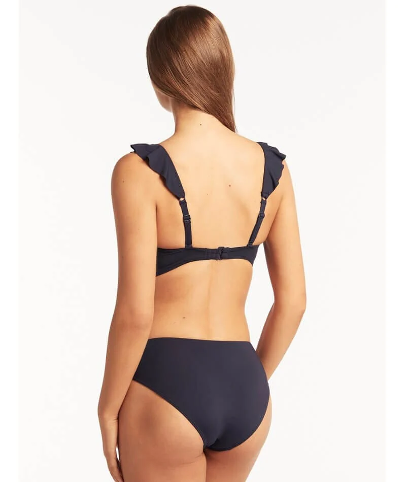 Sea Level Eco Essentials Frill Bikini Top - Night Sky - Image 5