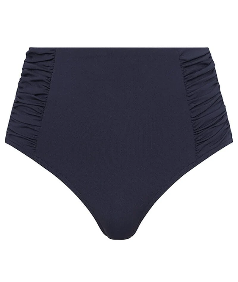 Sea Level Eco Essentials Gathered Side High Waist Bikini Brief - Sky Night Navy - Image 5