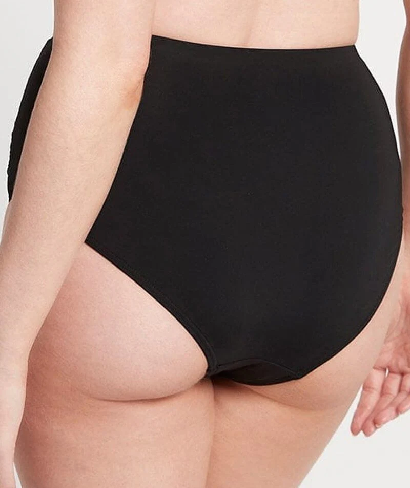 Sea Level Eco Essentials Gathered Side High Waist Brief - Black - Image 2