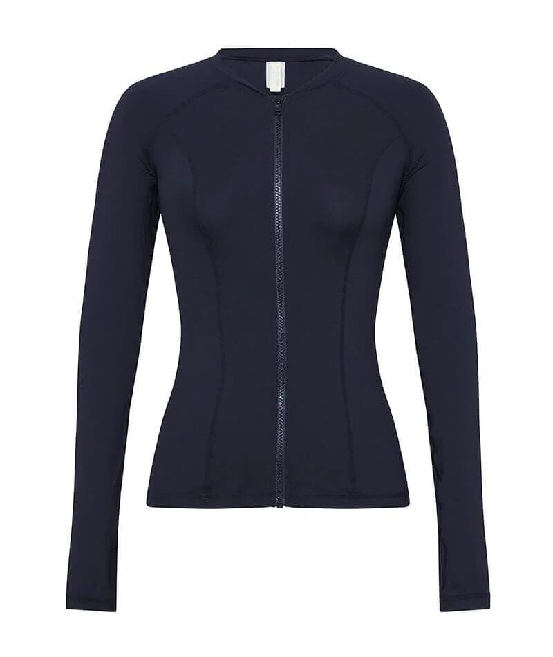 Sea Level Eco Essentials Long Sleeve Rash Vest - Full Zipper - Night Sky - Image 4