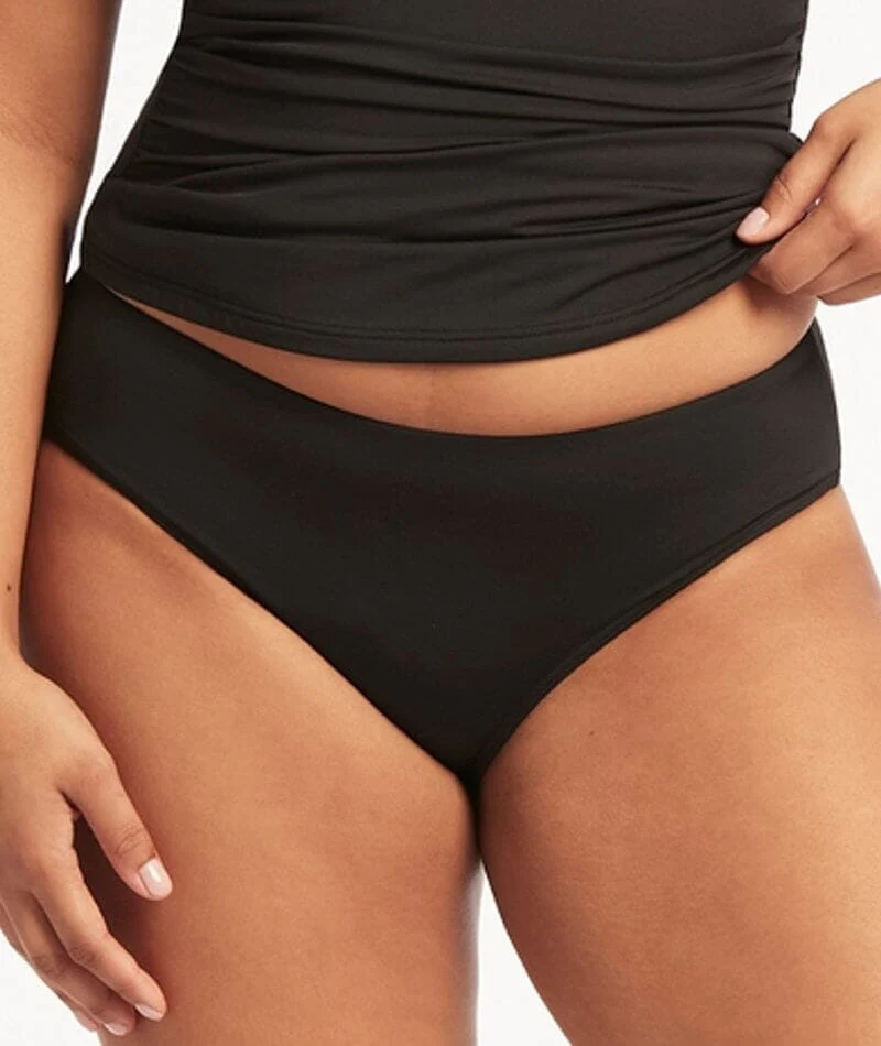 Sea Level Eco Essentials Mid Bikini Brief - Black - Image 6
